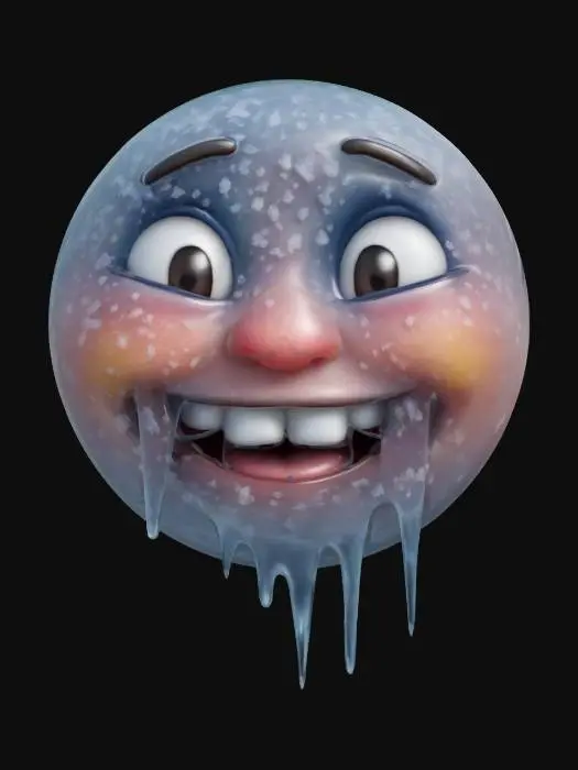3D model for Freezing Face Emoji