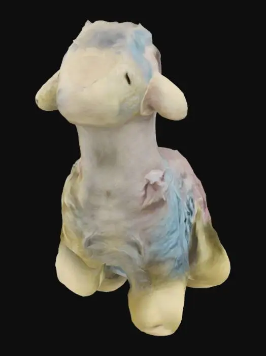 3D model for Rainbow Llama Plush