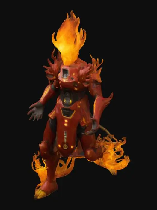 3D model for human fire controller, elemental