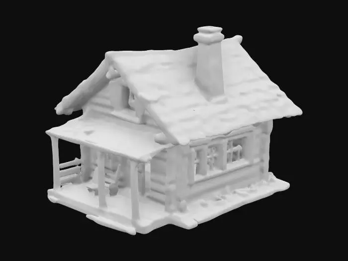 3D model for Eine alte Berghütte aus holz
