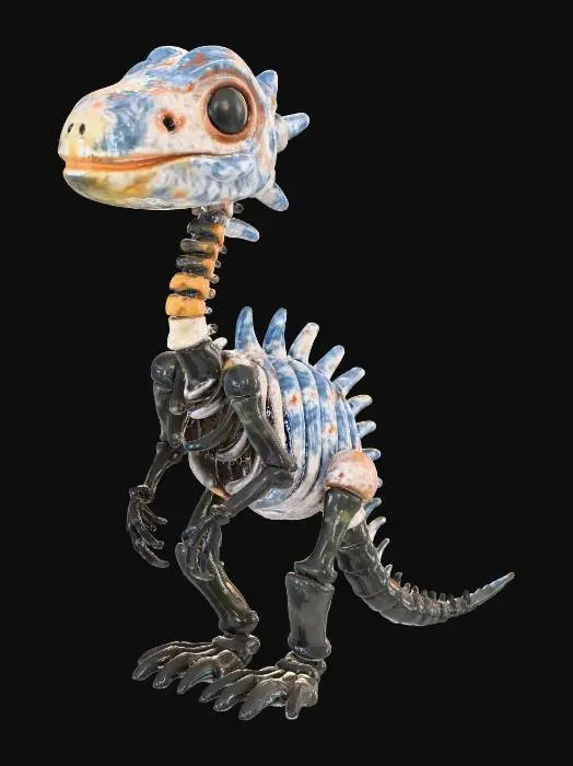 3D model for cute baby dinosaur skeleton