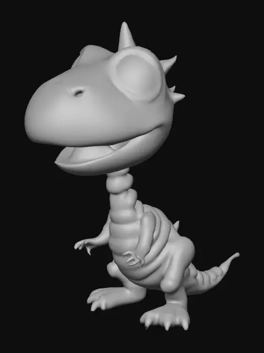 3D model for cute baby dinosaur skeleton