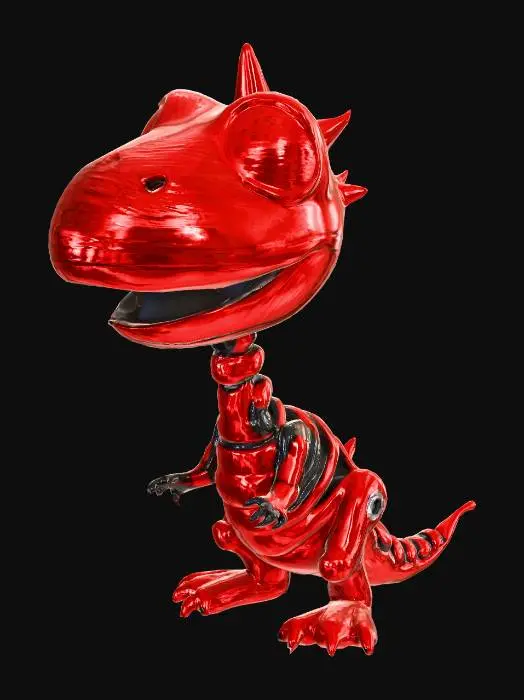 3D model for cute baby dinosaur skeleton