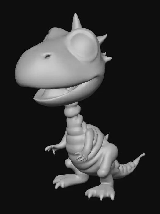 3D model for cute baby dinosaur skeleton