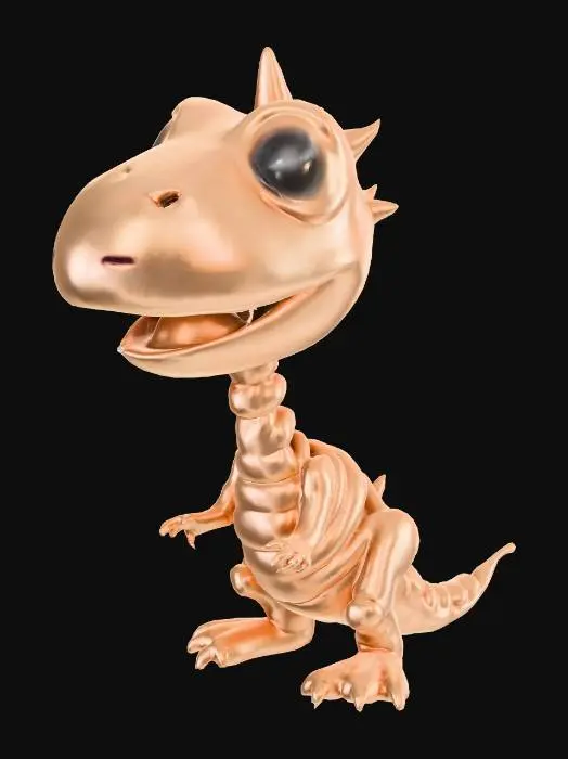 3D model for cute baby dinosaur skeleton