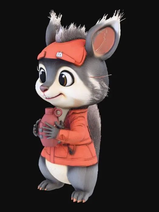 3D model for BABY MUTANT SQUIRREL HOLDING A GRENADE