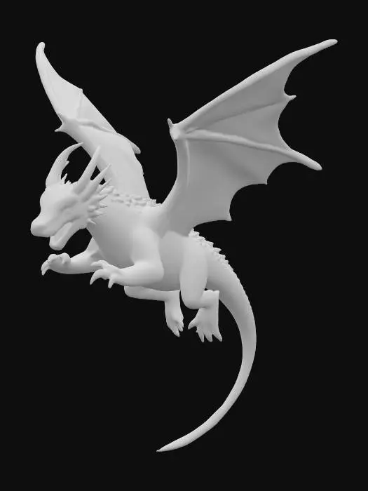 3D model for generate a flying dragon
