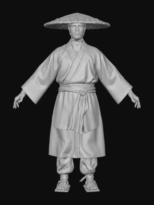 3D model for 3D character of a Joseon Dynasty Korean male farmer