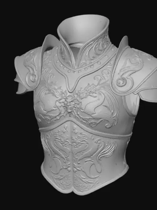 3D model for gold breastplate