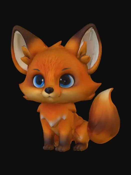 3D model for Adorable Fox Pup