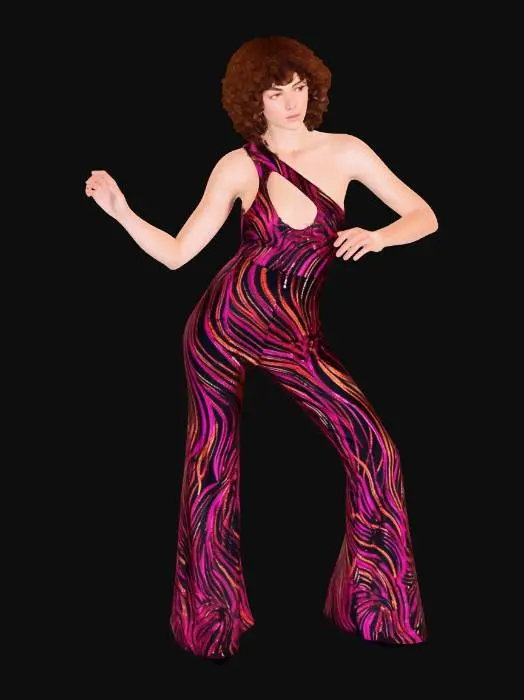 3D model for Violet Sequin Swirl