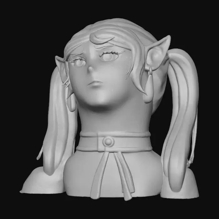3D model for thinking elf