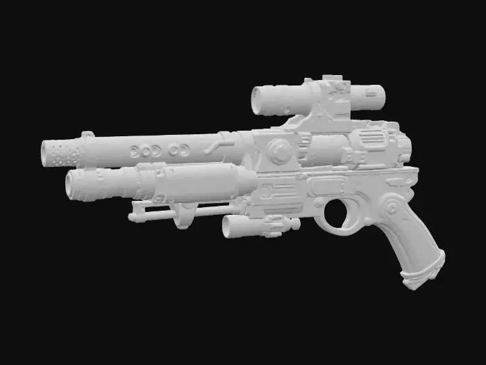 3D model for Steampunk Blaster