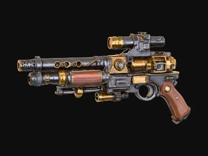 3D model for Steampunk Blaster