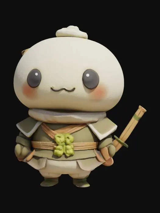 3D model for  小笼包战士，#AroundTheWorld#
