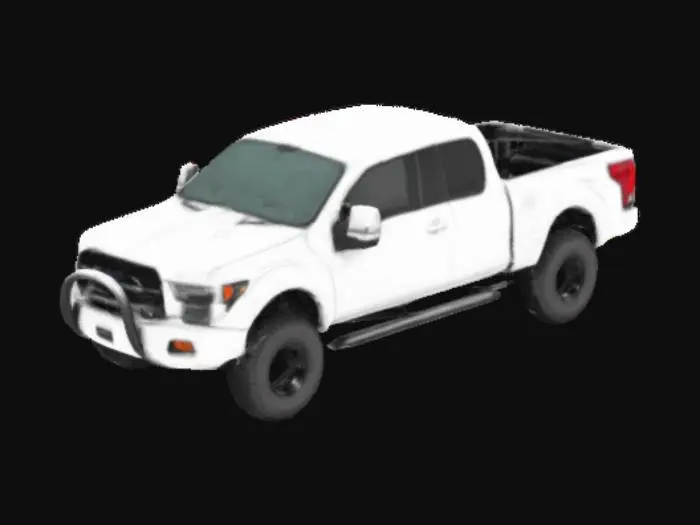 3D model for white pickup truck.