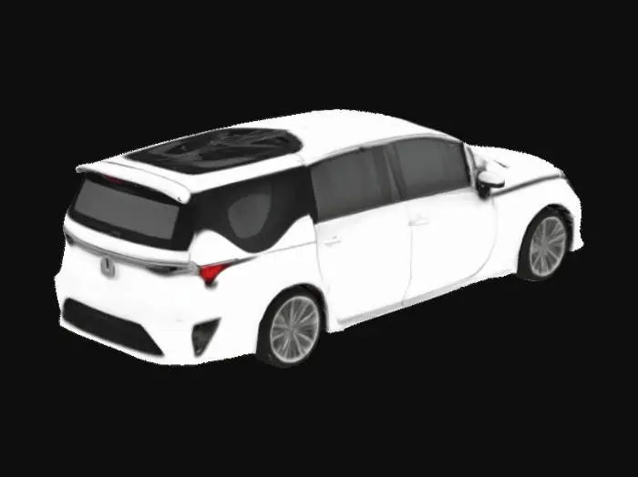 3D model for white minivan