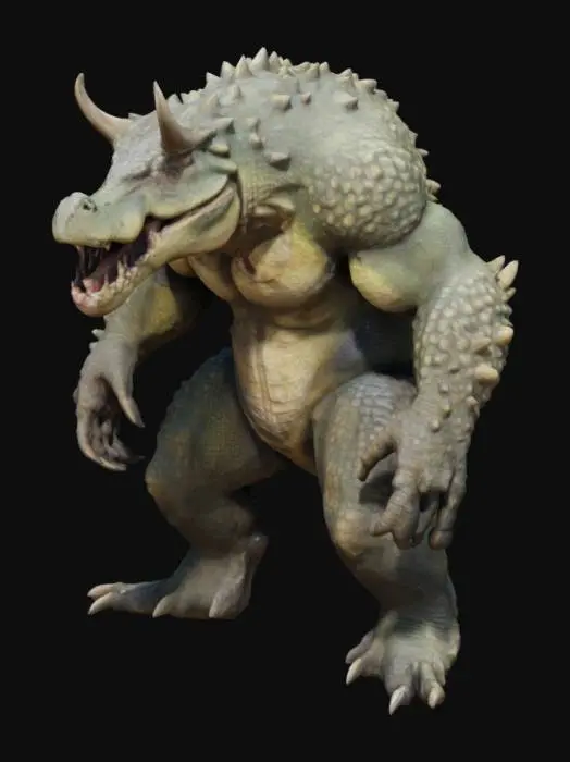 3D model for Monster Crocodile Warrior