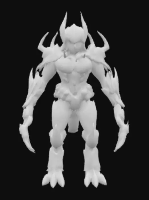 3D model for Kerrigan from the Starcraft game in full growth