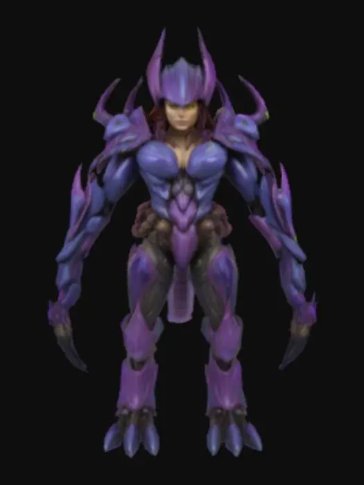 3D model for Kerrigan from the Starcraft game in full growth