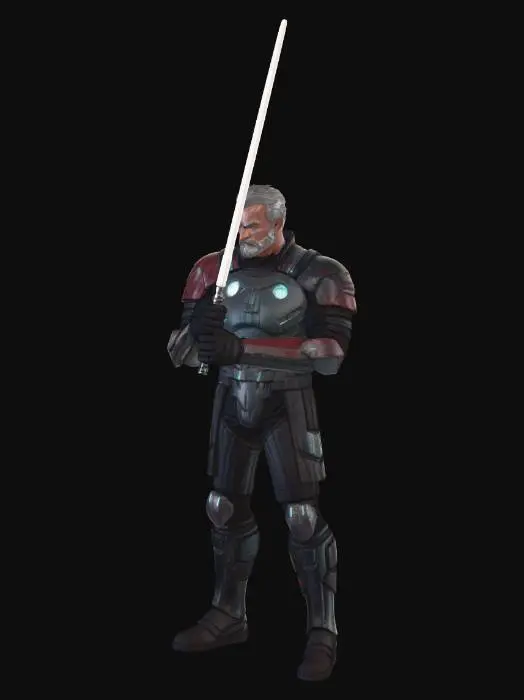 3D model for Crimson Saber
