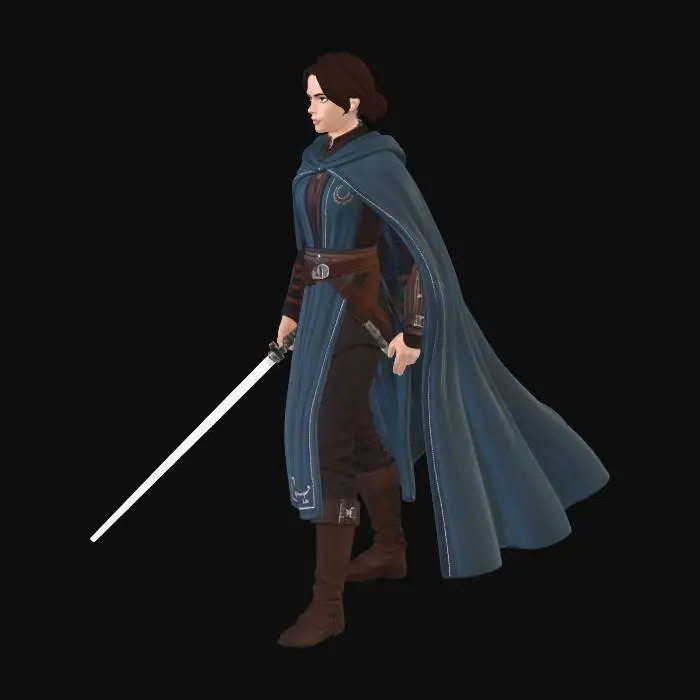 3D model for Blue Cloaked Jedi