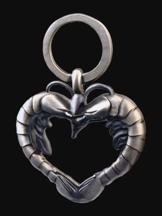 3D model for Shrimp Heart Keychain