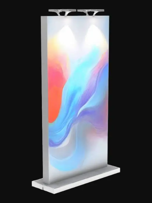 3D model for un pannello da esposizione per mostre