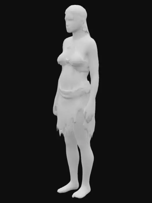 3D model for Neolithic Woman Character