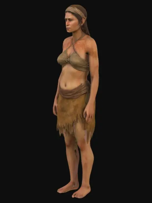 3D model for Neolithic Woman Character