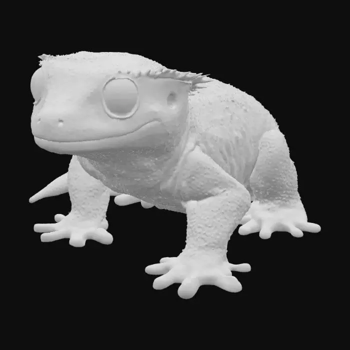 3D model for Gecko Sculpture in Gray