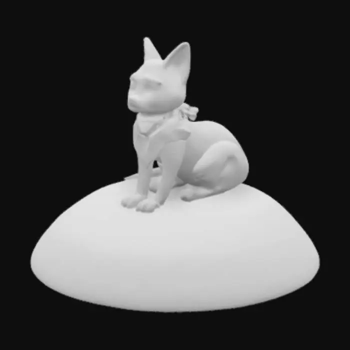 3D model for Un gato en un mundo post-apocalíptico