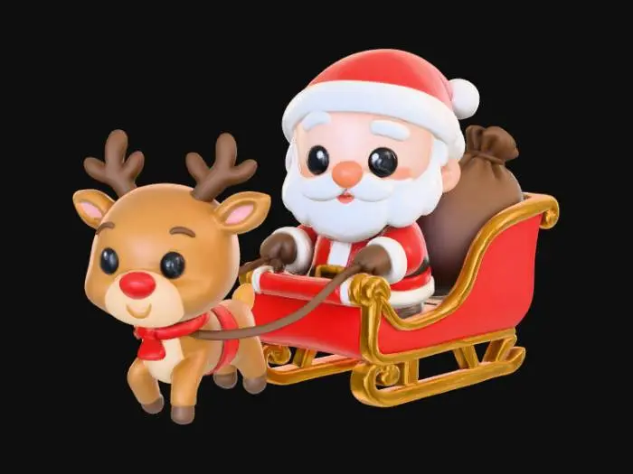 3D model for Chibi Santa's Flight, #Christmas2025#