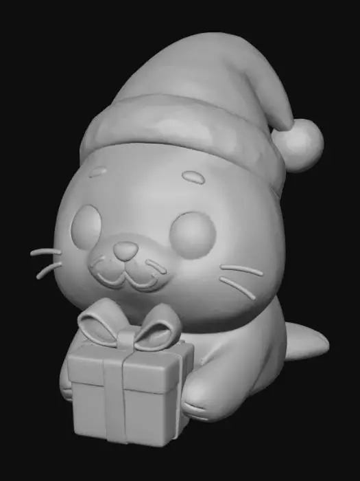 3D model for Festive Seal Delight, #Christmas2025#