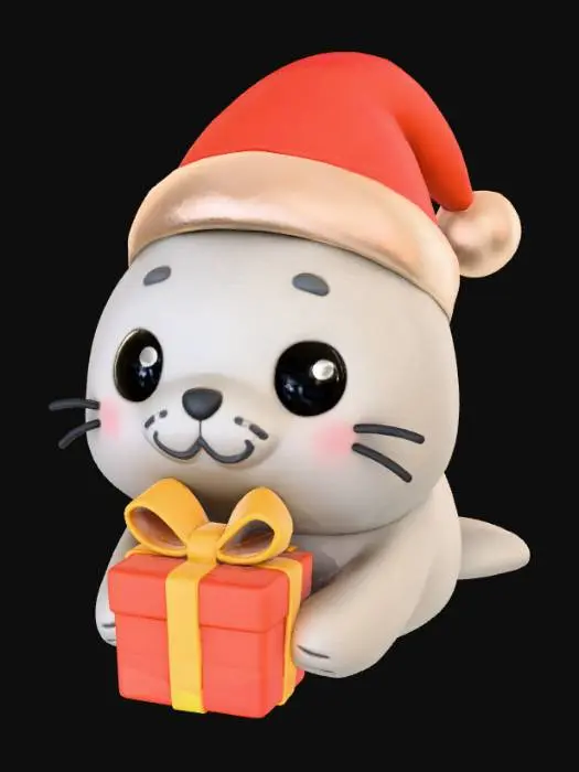 3D model for Festive Seal Delight, #Christmas2025#
