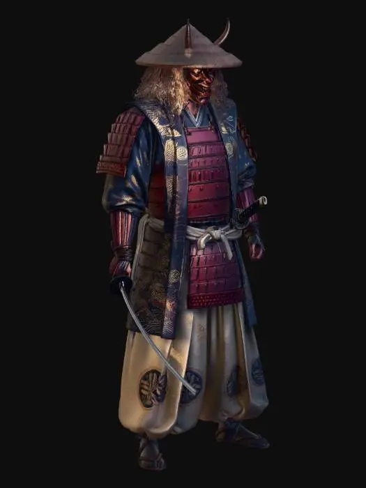 3D model for Oni Samurai in the Sakura Garden