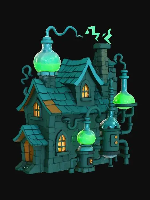 3D model for Haunted Laboratory House