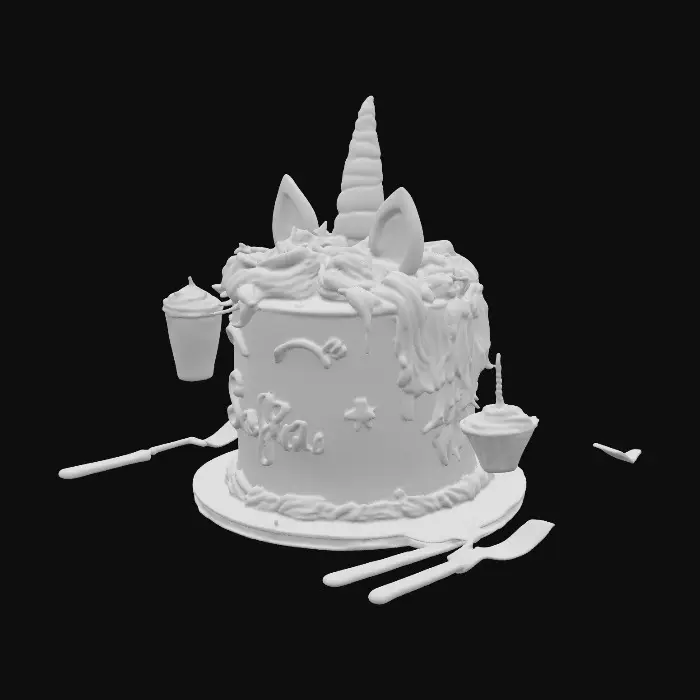 3D model for Unicorn Birthday Celebration