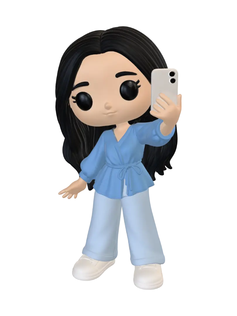 Modelo miniatura autentica - Smartphone 3D model, vytvořený pomocí AI