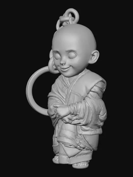 3D model for Monk Keychain Charm