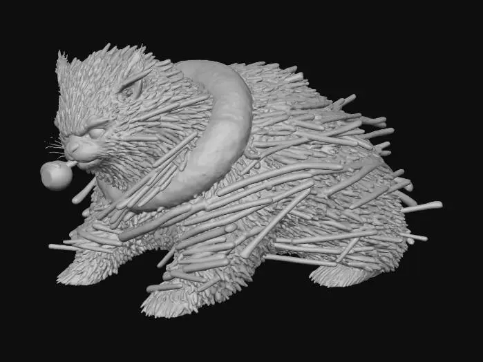 3D model for Candy Cane Beast