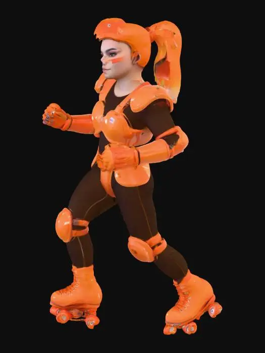 3D model for Roller Warrior in Red