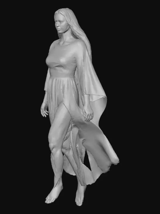 3D model for ethereal being floating in the cloud of mists  knee high electric static mist light clear blue if the being with flashing of lightning deep inside the mists as it glows