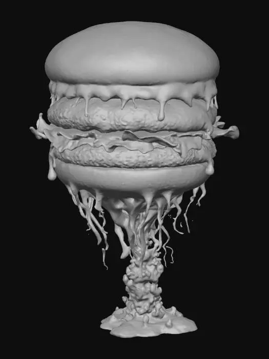 3D model for Volcanic Burger Eruption