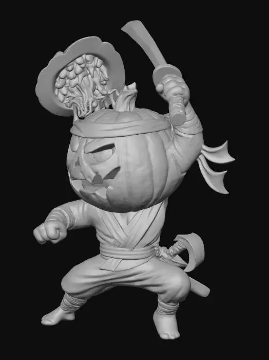 3D model for Pumpkin Ninja Warrior
