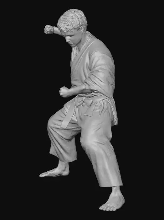 3D model for Martial Arts Practice in Temple Courtyard