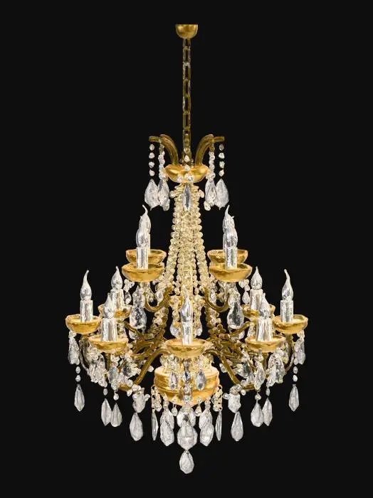 3D model for long elegant Chandeliers