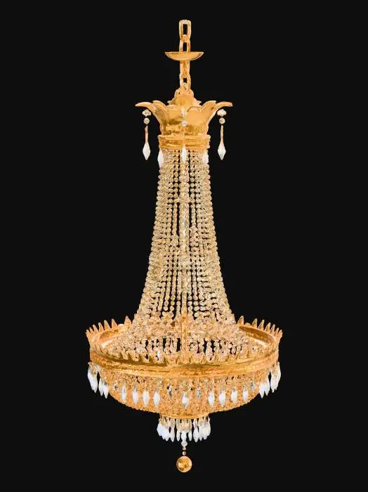 3D model for long elegant Chandeliers