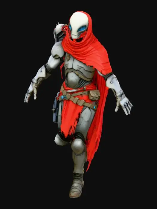 3D model for Alien Warrior on Desert Planet