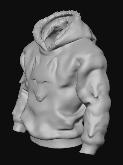 3D model for White Wolf Hoodie